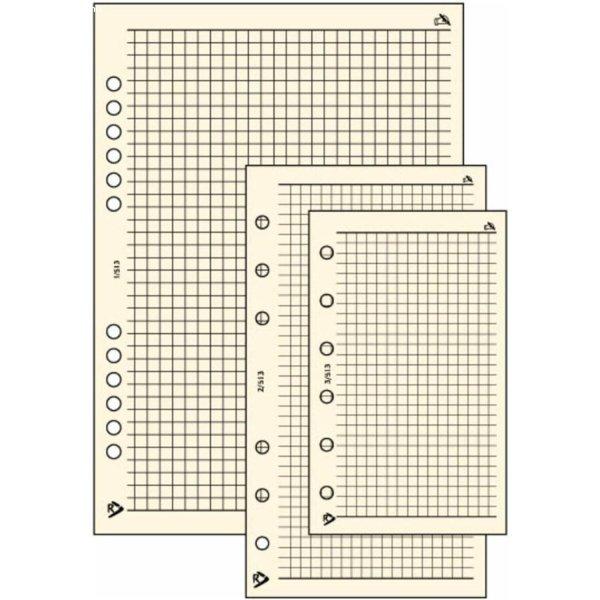 Gyűrűs kalendárium utántöltő csomag  1/513 sárga papíros négyzethálós
jegyzet L mérethez Realsystem