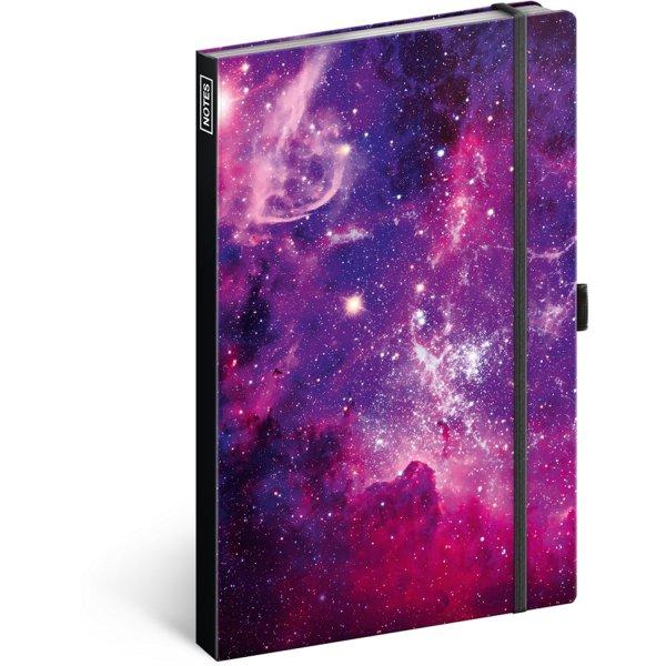 Keménytáblás notesz vonalas krémszínű lapokkal leszorító gumiszalaggal
Galaxy  130x210mm, Presco