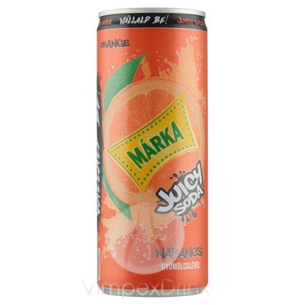 Márka Juicy SODA narancs 0,25l CAN-DRS