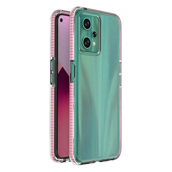 Spring Case Realme 9 Pro szilikon tok keretbe foglalt szilikon tok világos
rózsaszínnel