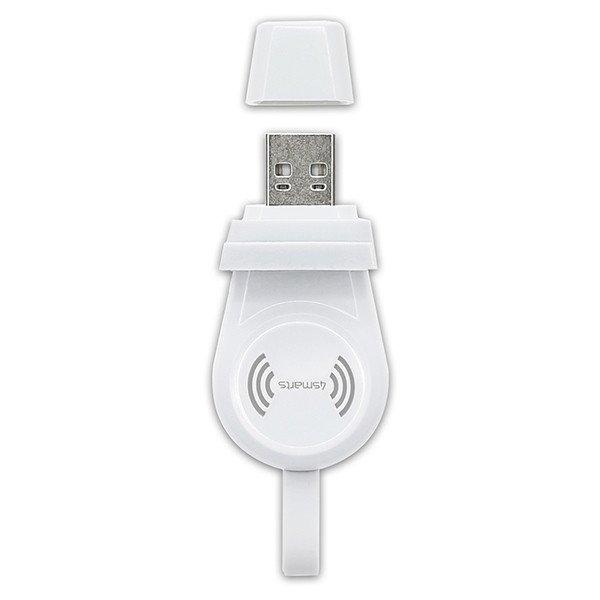 4smarts VoltBeam mini induktív töltő Apple Watch 1-8/SE-hoz 1m-es USB-A
kábellel 2.5W - fehér