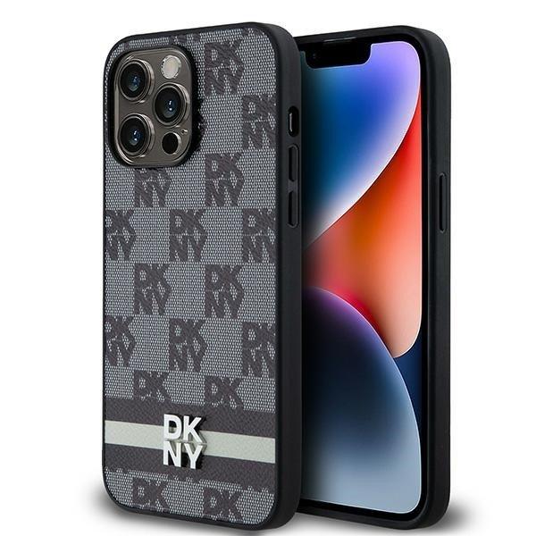 DKNY DKHCP14XPCPTSSK Leather Checkered Mono Pattern & Printed Stripes tok iPhone
14 Pro Max - fekete