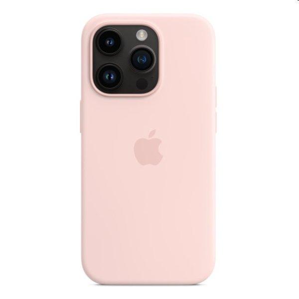 Apple iPhone 14 Pro Silicone Case with MagSafe, chalk pink