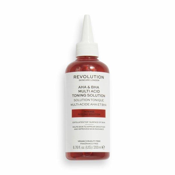 Revolution Skincare Tisztító bőr tonik AHA & BHA Multi Acid
(Toning Solution) 200 ml