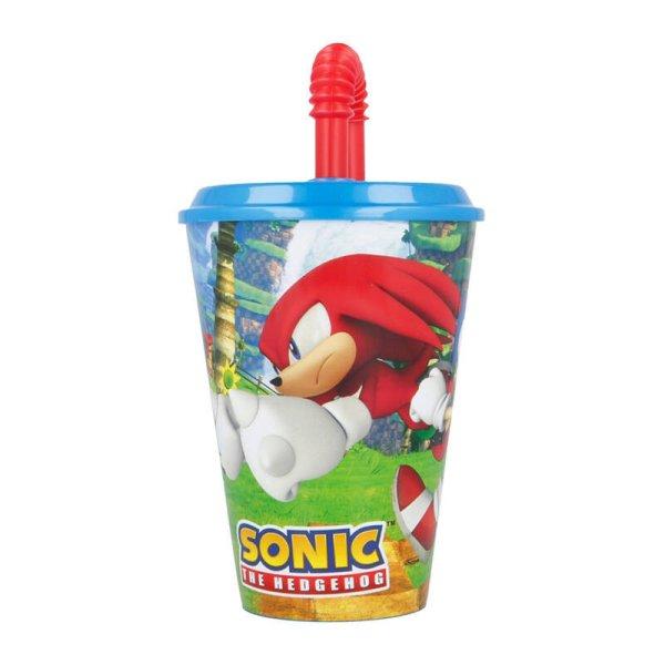 Vízespohár szívószállal gyerekeknek STOR 40530 430 ml Sonic the Hedgehoh
(kék és piros)