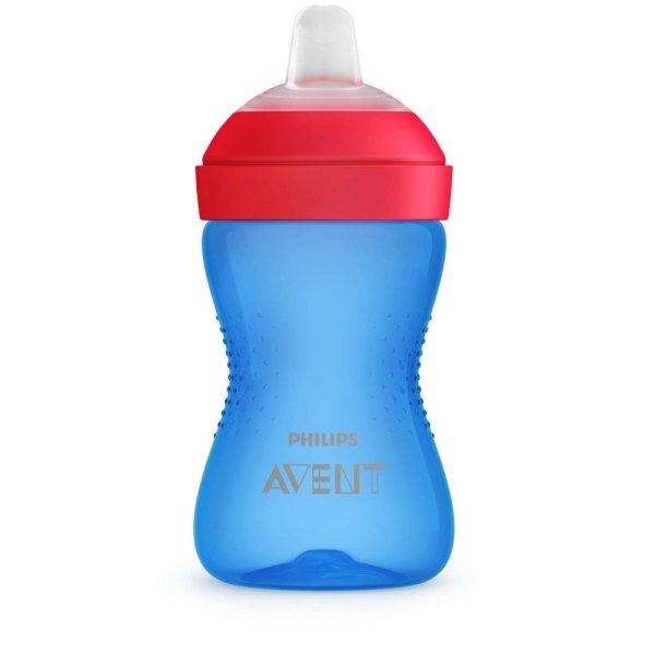 Avent itatópohár puha csőrös harapásálló 300ml 9hó fiús