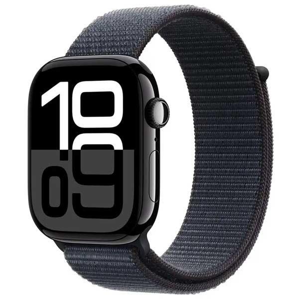 Apple Watch Series 10 GPS + Cellular 42mm Jet Black Aluminium Case with Ink
Sport Loop