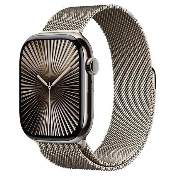 Apple Watch Series 10 GPS + Cellular 42mm Natural Titanium Case with Natural
Milanese Loop