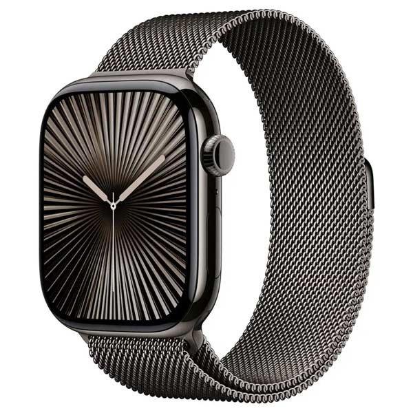 Apple Watch Series 10 GPS + Cellular 42mm Slate Titanium Case with Slate
Milanese Loop