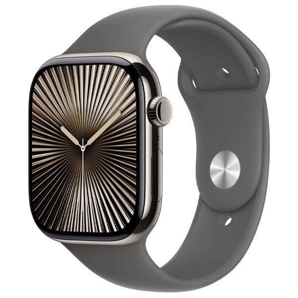 Apple Watch Series 10 GPS + Cellular 46mm Természetes titán szürke
sportszíjjal  - M/L