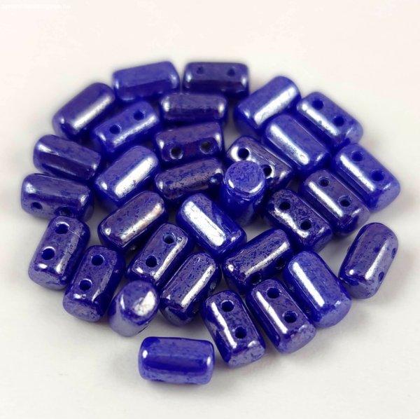 Rulla - cseh 2 lyukú üveggyöngy - Sapphire Blue Luster - 3x5mm