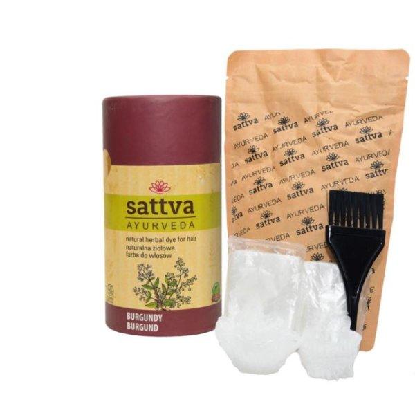 Henna - Természetes növényi hajfesték - Burgundy 150g - Sattva Ayurveda