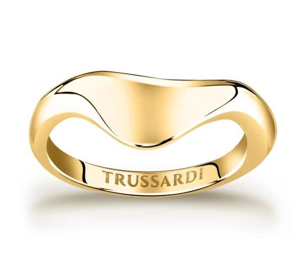 Trussardi Modern, aranyozott acél gyűrű T-Design TJAXA07 58 mm