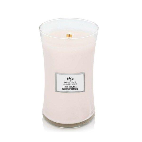 WoodWick Illatgyertya váza Sheer Tuberose 609 g