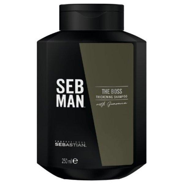 Sebastian Professional Volumennövelő sampon
vékonyszálú hajra SEB MAN The Boss (Thickening shampoo) 250 ml