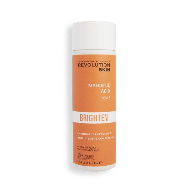 Revolution Skincare Bőrvilágosító arctonik Brighten
(Mandelic Acid Toner) 200 ml