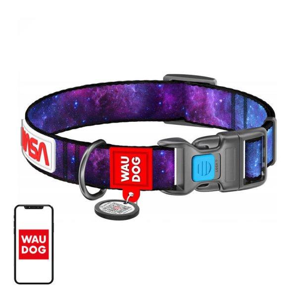 Waudog "NASA21" nylon kutyanyakörv QR kóddal, L-es méret