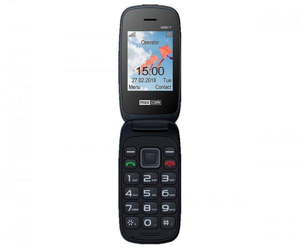 Maxcom MM817 kártyafüggetlen mobiltelefon, extra nagy gombokkal, fekete
(magyar nyelvű menüvel)