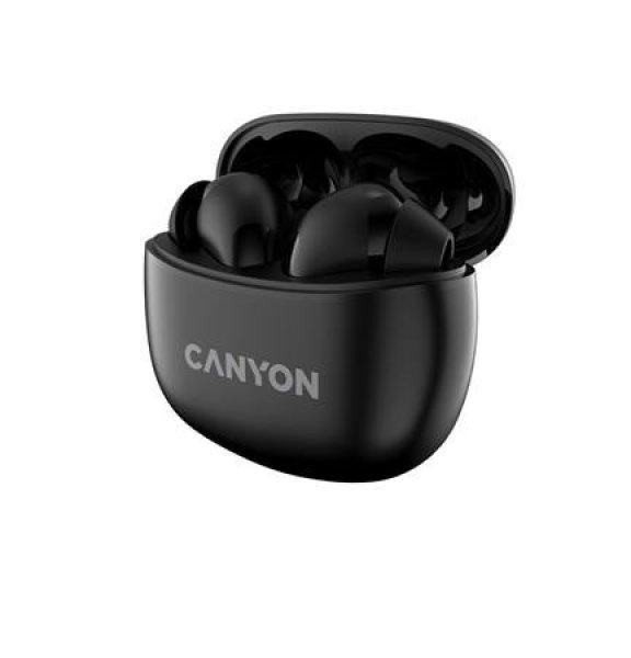 Fülhallgató, TWS vezeték nélküli, Bluetooth 5.3, CANYON "TWS-5",
fekete