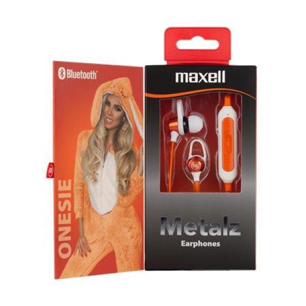 Fülhallgató, vezeték nélküli, Bluetooth 5.1, mikrofonnal, MAXELL
"Metalz Onesie", narancs