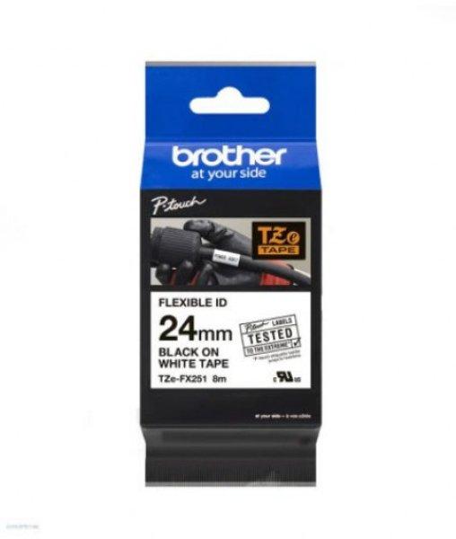 Brother TZe-FX251 24 mm széles 8m hosszú szalagkazetta