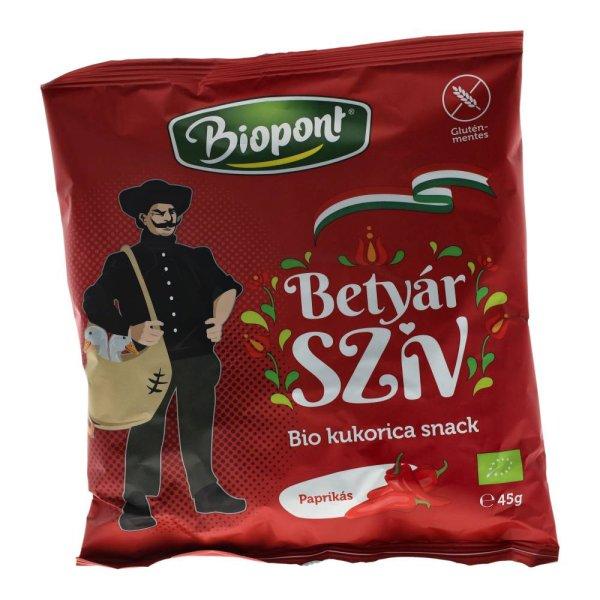 BIOPONT BIO KUKORICÁS SNACK BETYÁR SZÍV