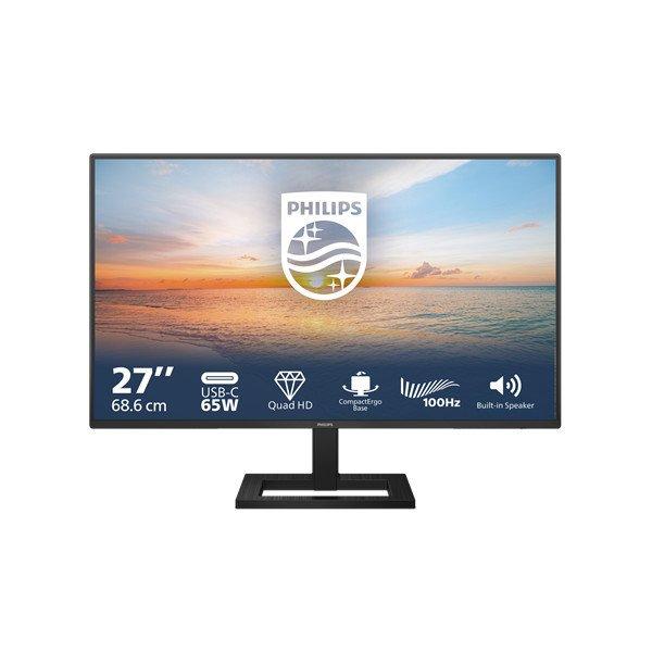 PHILIPS IPS monitor 27" 27E1N1600AE, 2560x1440, 16:9, 350cd/m2, 4ms,
HDMI/2xUSB/USB-C, hangszóró, 100Hz, áll. mag.