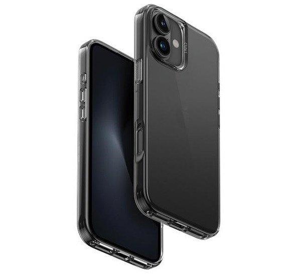 Uniq Air Fender Apple iPhone 16 szilikon tok, szürke/átlátszó