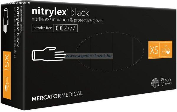 MERCATOR nitrylex black púdermentes nitril kesztyű XS 100db - Fekete
gumikesztyű