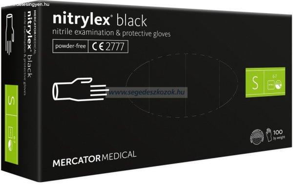 MERCATOR nitrylex black púdermentes nitril kesztyű S 100db - Fekete
gumikesztyű