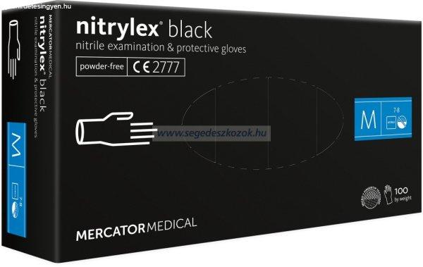 MERCATOR nitrylex black púdermentes nitril kesztyű M 100db - Fekete
gumikesztyű