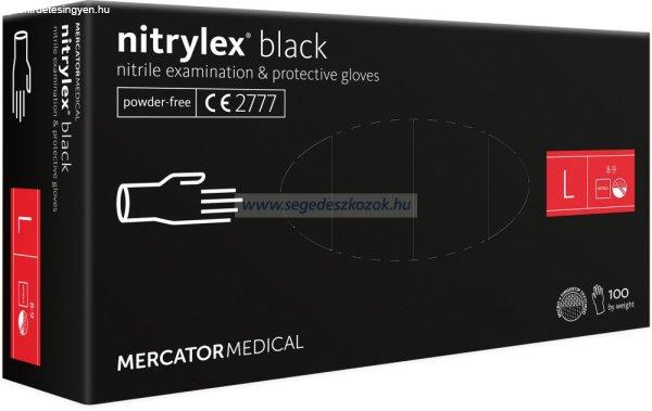 MERCATOR nitrylex black púdermentes nitril kesztyű L 100db - Fekete
gumikesztyű