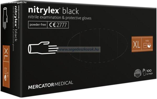 MERCATOR nitrylex black púdermentes nitril kesztyű XL 100db - Fekete
gumikesztyű