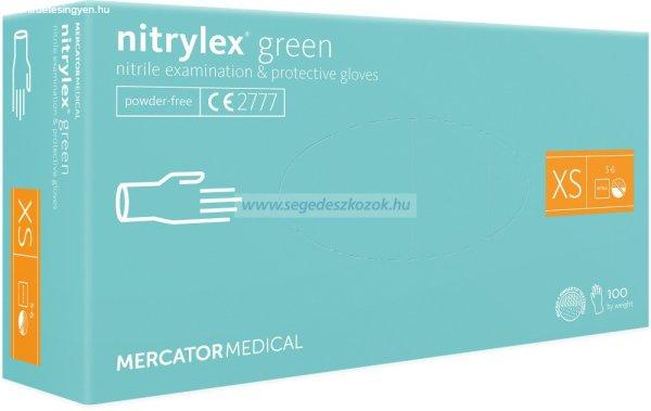 MERCATOR nitrylex green púdermentes kesztyű XS 100db (Előrendelhető)