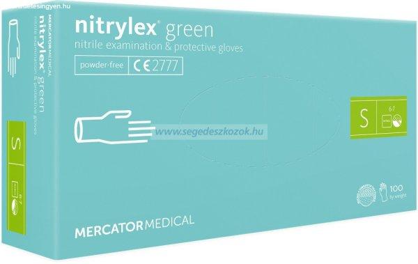 MERCATOR nitrylex green púdermentes kesztyű S 100db (Előrendelhető)