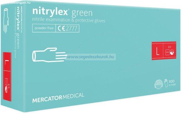 MERCATOR nitrylex green púdermentes kesztyű L 100db (Előrendelhető)