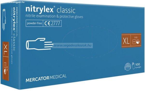 MERCATOR nitrylex classic blue nitril púdermentes kesztyű XL 100db