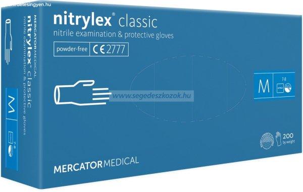 MERCATOR nitrylex classic blue nitril púdermentes kesztyű M 200db