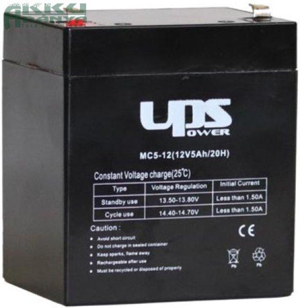 UPS POWER 12V 5Ah akkumulátor MC5-12