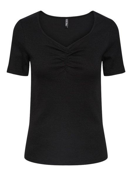 Pieces Női póló PCTANIA Slim Fit 17135430 Black M