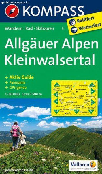 WK 3 - Allgäuer Alpen turistatérkép - KOMPASS