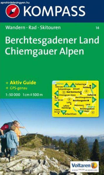 WK 14 - Berchtesgadener Land - Chiemgauer Alpen turistatérkép - KOMPASS