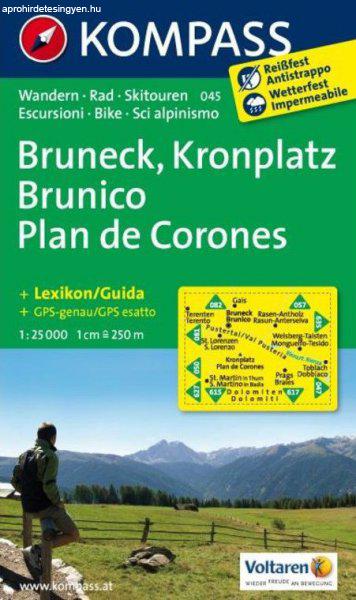 WK 045 - Bruneck - Kronplatz turistatérkép - KOMPASS
