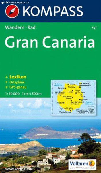 WK 237 - Gran Canaria turistatérkép - KOMPASS