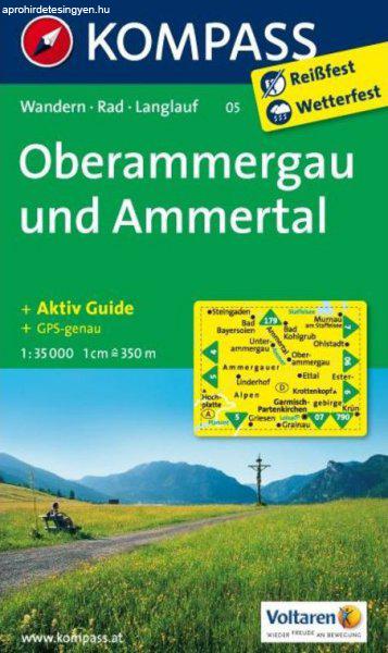 WK 05 - Oberammergau und Ammertal turistatérkép - KOMPASS
