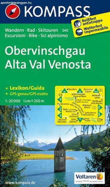 WK 041 - Obervinschgau / Alta Val Venosta turistatérkép - KOMPASS