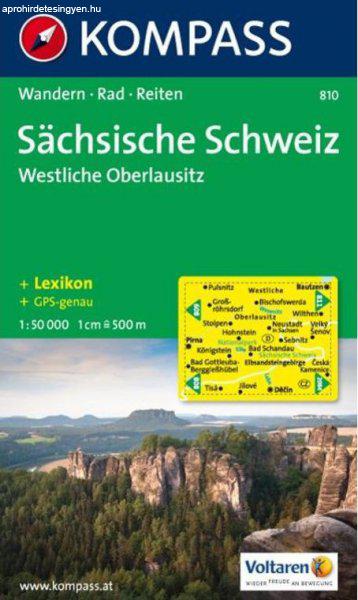 WK 810 - Sächsische Schweiz-Westliche Oberlausitz turistatérkép - KOMPASS