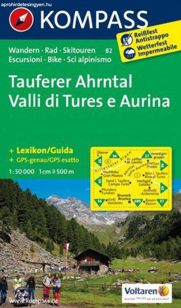 WK 82 - Taufers - Ahrntal/Tures - Valle Aurina turistatérkép - KOMPASS