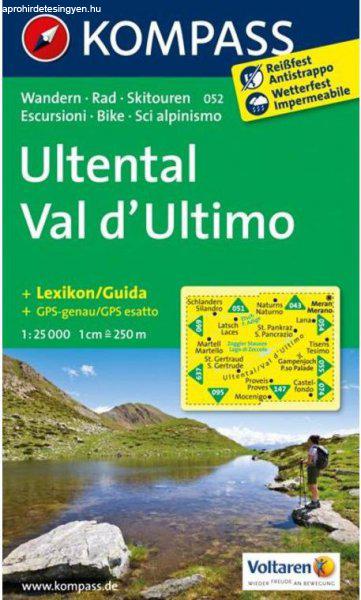 WK 052 - Ultental / Val d'Ultimo turistatérkép - KOMPASS