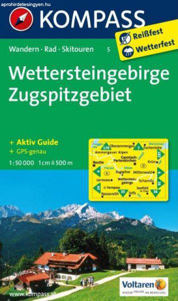 WK 5 - Wettersteingebirge - Zugspitzgebiet turistatérkép - KOMPASS